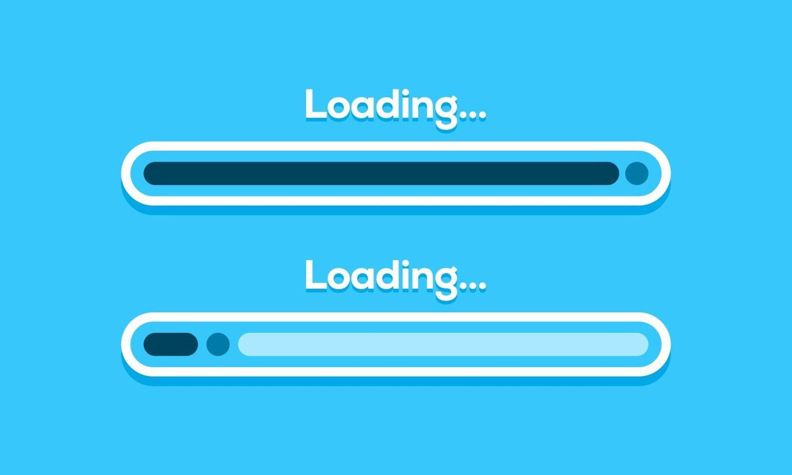 set of Loading bar vector illustration Progress visualization Loading status collection Web design elements Loading Infographic vector template