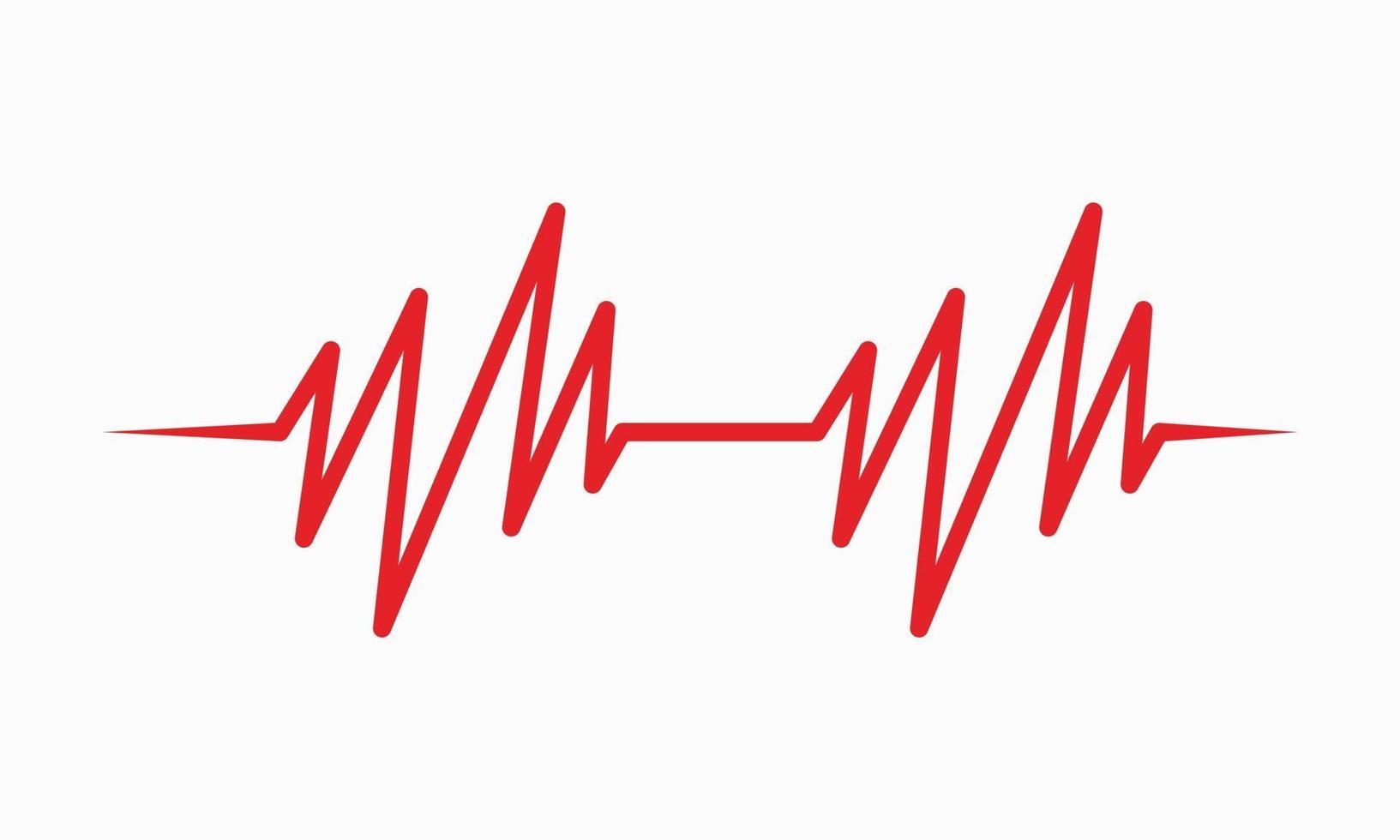 Heartbeat line illustration Pulse trace ECG or EKG Cardio graph symbol for Healthy and Medical Analysis vector illustration