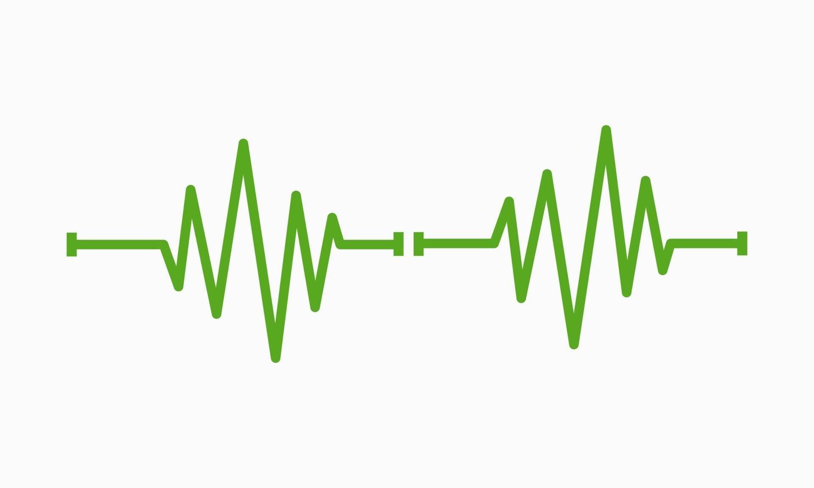 Heartbeat line illustration Pulse trace ECG or EKG Cardio graph symbol for Healthy and Medical Analysis vector illustration