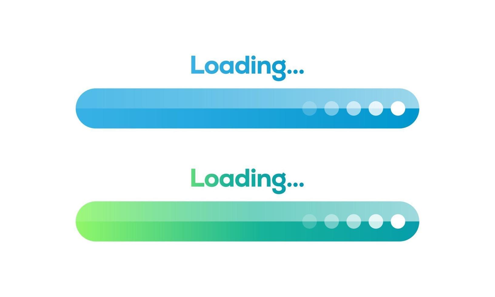 set of Loading bar vector illustration Progress visualization Loading status collection Web design elements Loading Infographic vector template