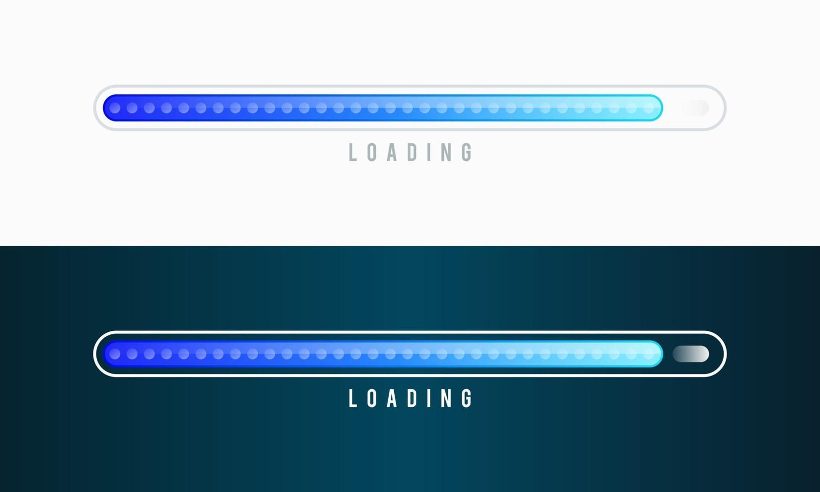 set of Loading bar vector illustration Progress visualization Loading status collection Web design elements Loading Infographic vector template