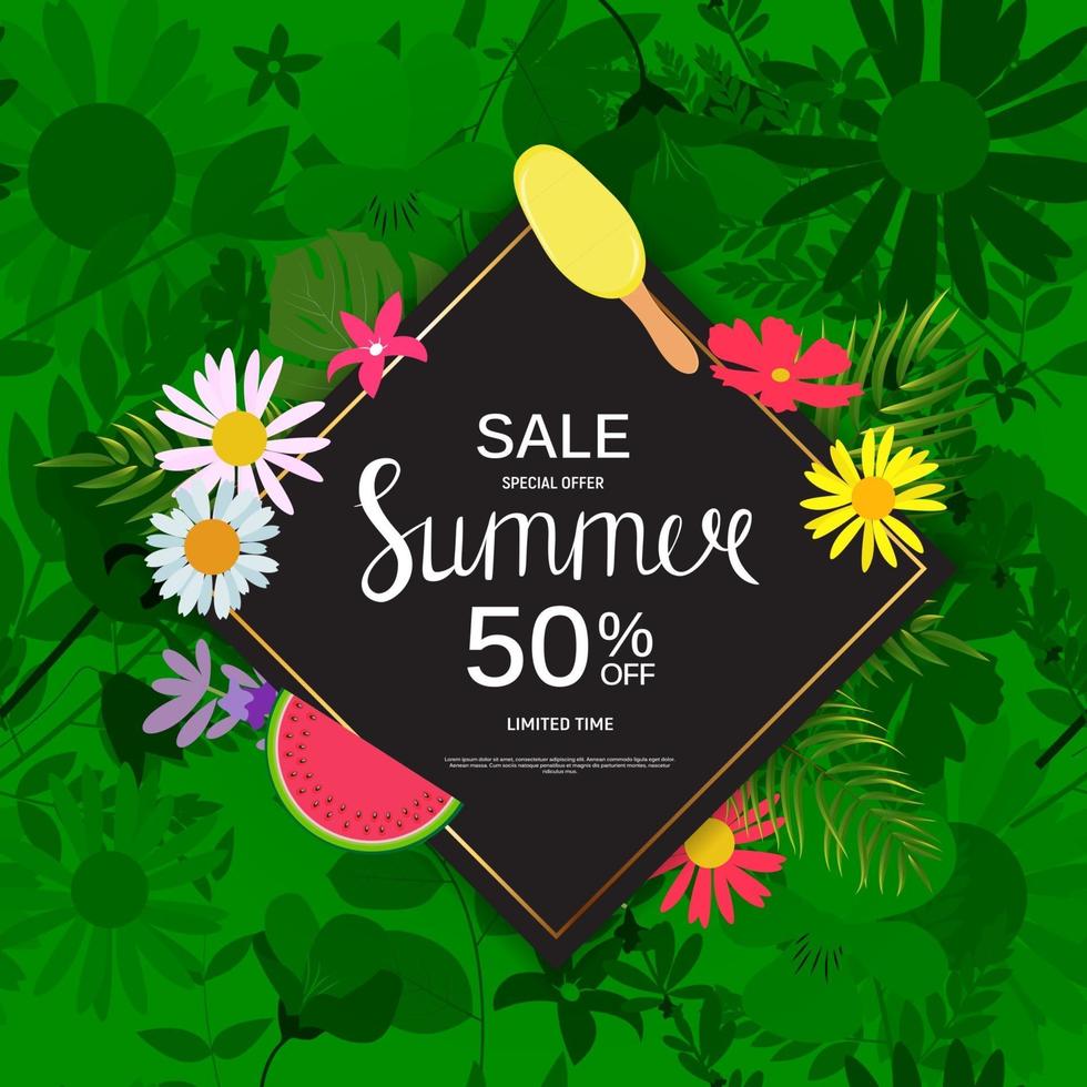 Summer Sale Abstract Background vector