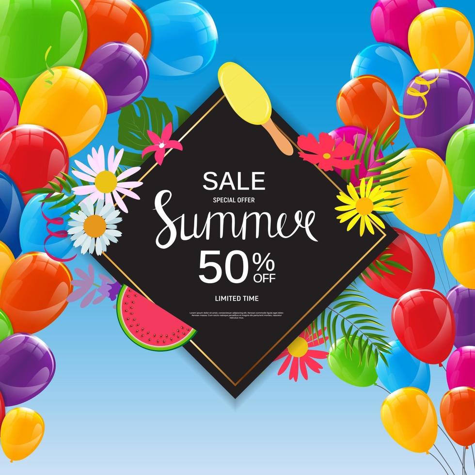 Summer Sale Abstract Background vector