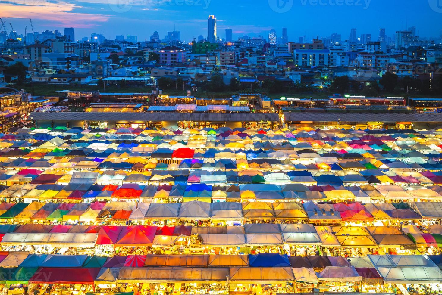 Train Night Market Ratchada in Bangkok, Thailand photo