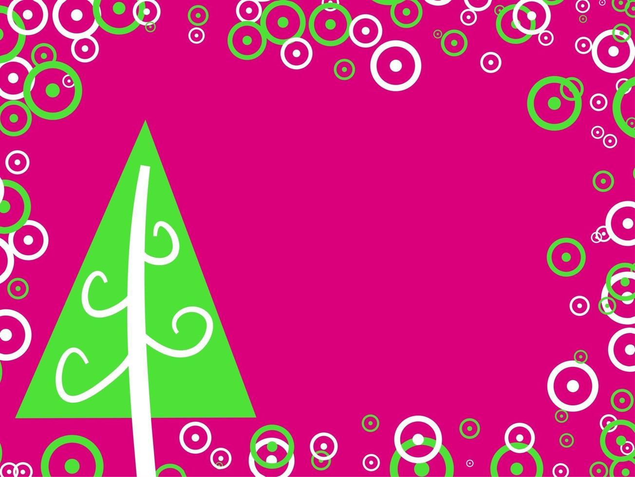 Festive Christmas Tree Border vector