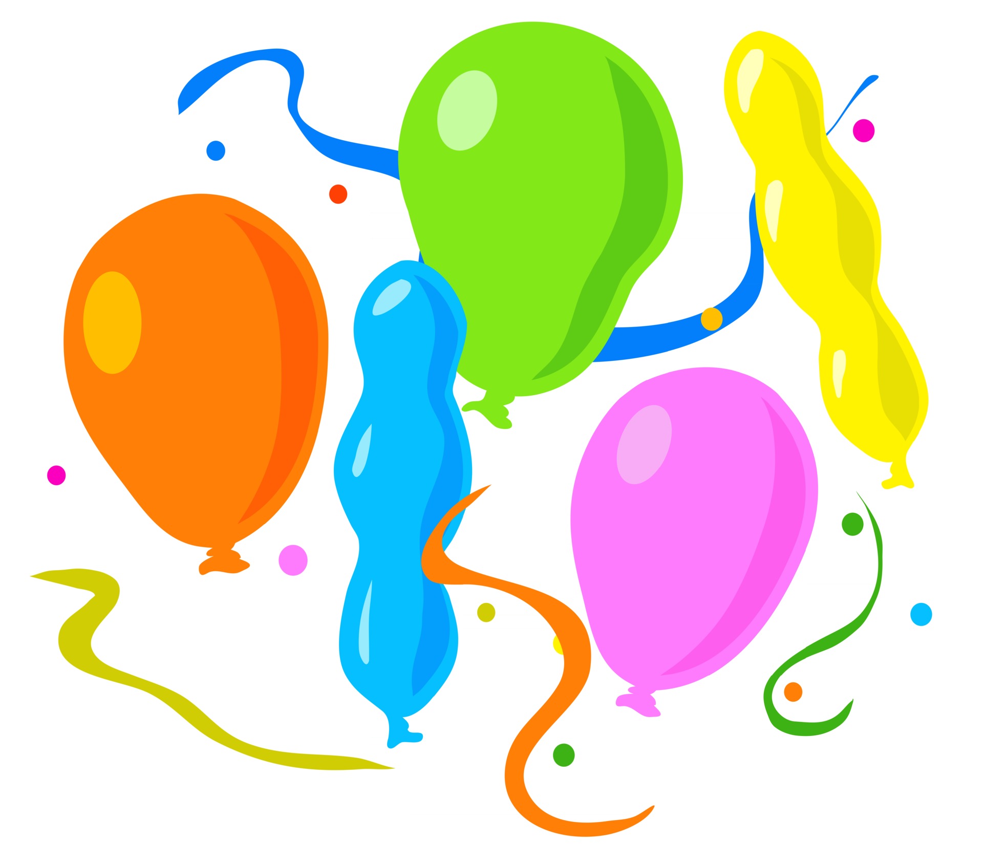 Party Balloons and Streamers 2557560 Vector Art at Vecteezy