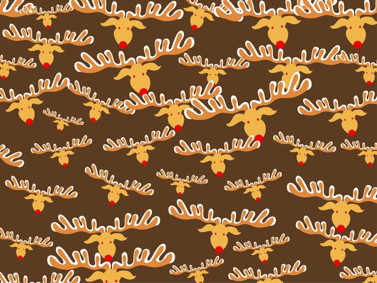 Festive Rudolf Wrapping Paper Design vector