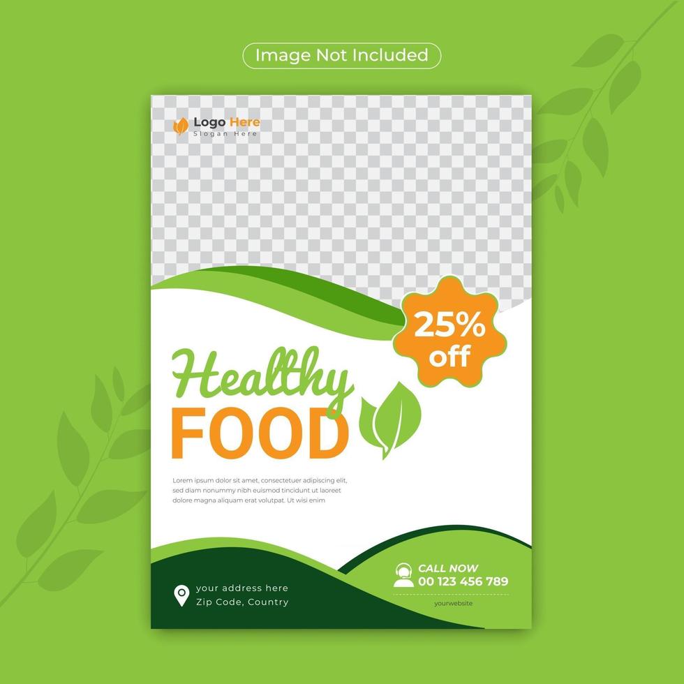 cartel de comida sana y bio vector