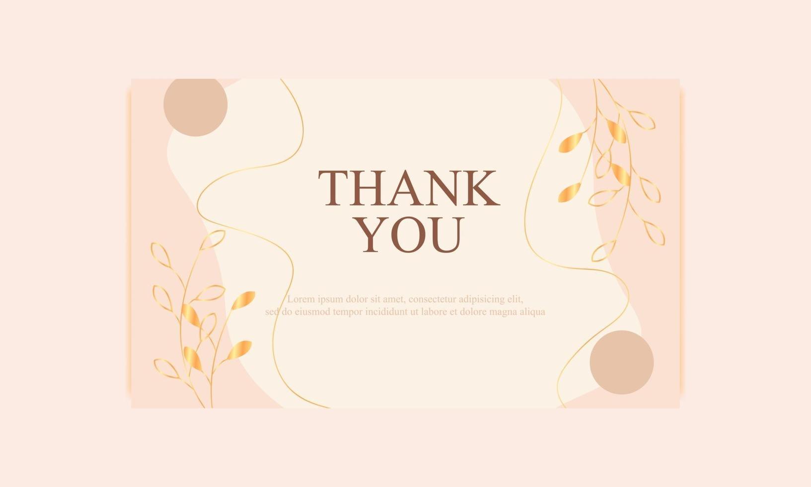 Thank You Card Template vector