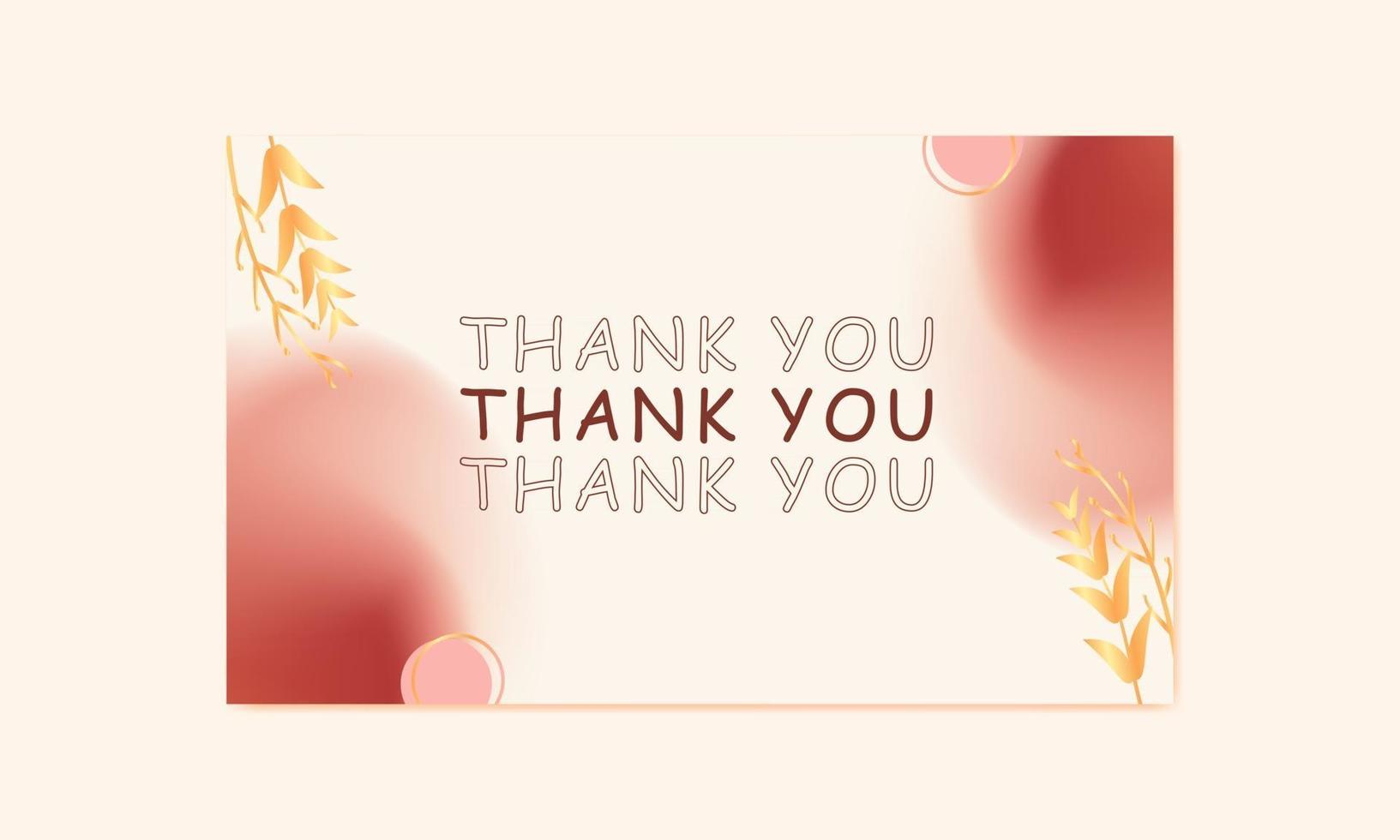 Thank You Card Template Design vector