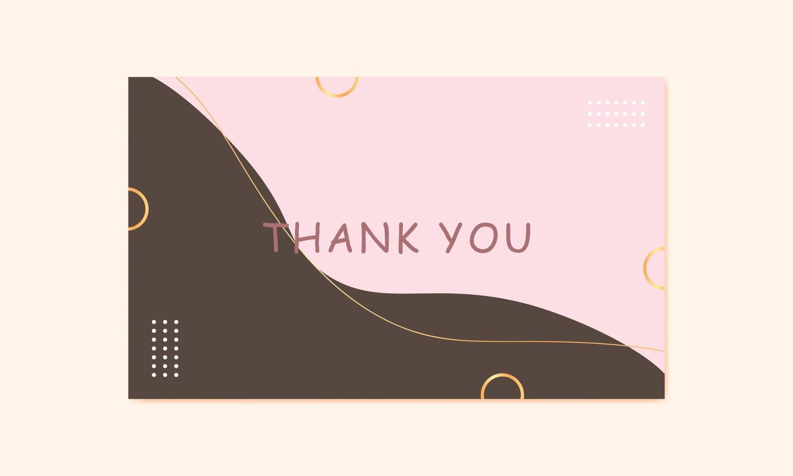 Simple Abstract Thank You Card vector