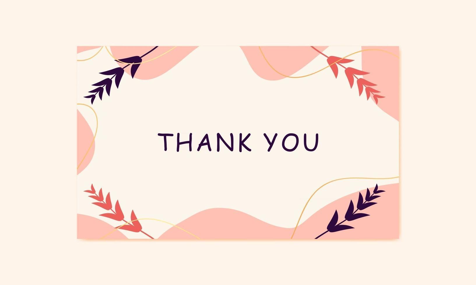 Pink Thankyou card design 2557794 Vector Art at Vecteezy