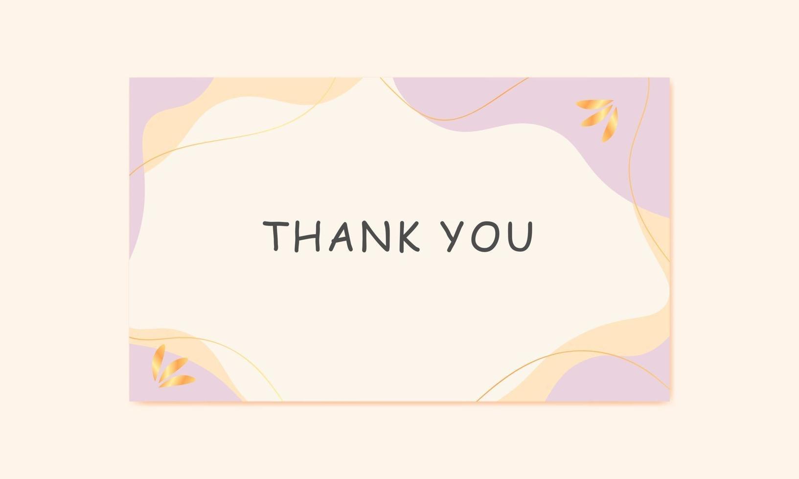 Thankyou Card Template vector