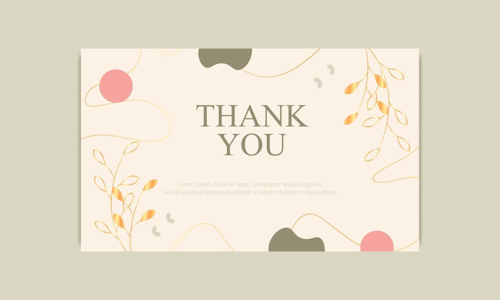 Thank Card TemplateDesign vector