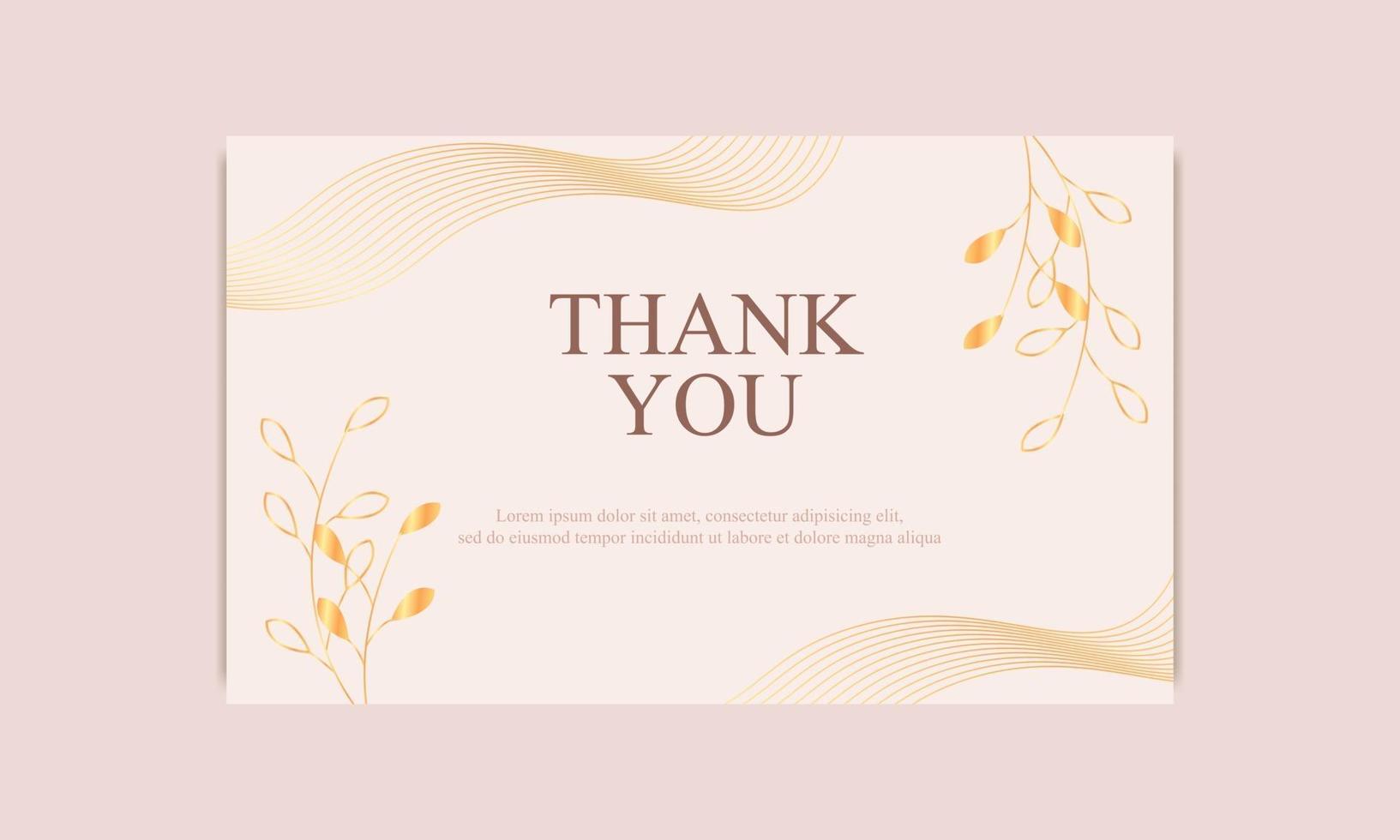 Thanks Card Template Design vector