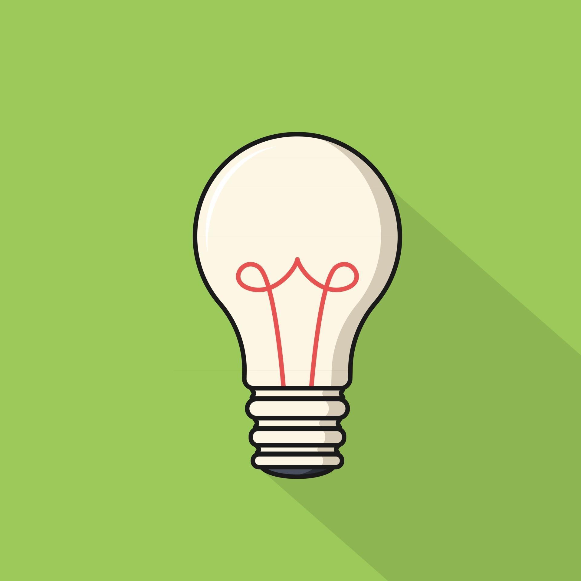 Bulb out on a green background 2558018 Vector Art at Vecteezy