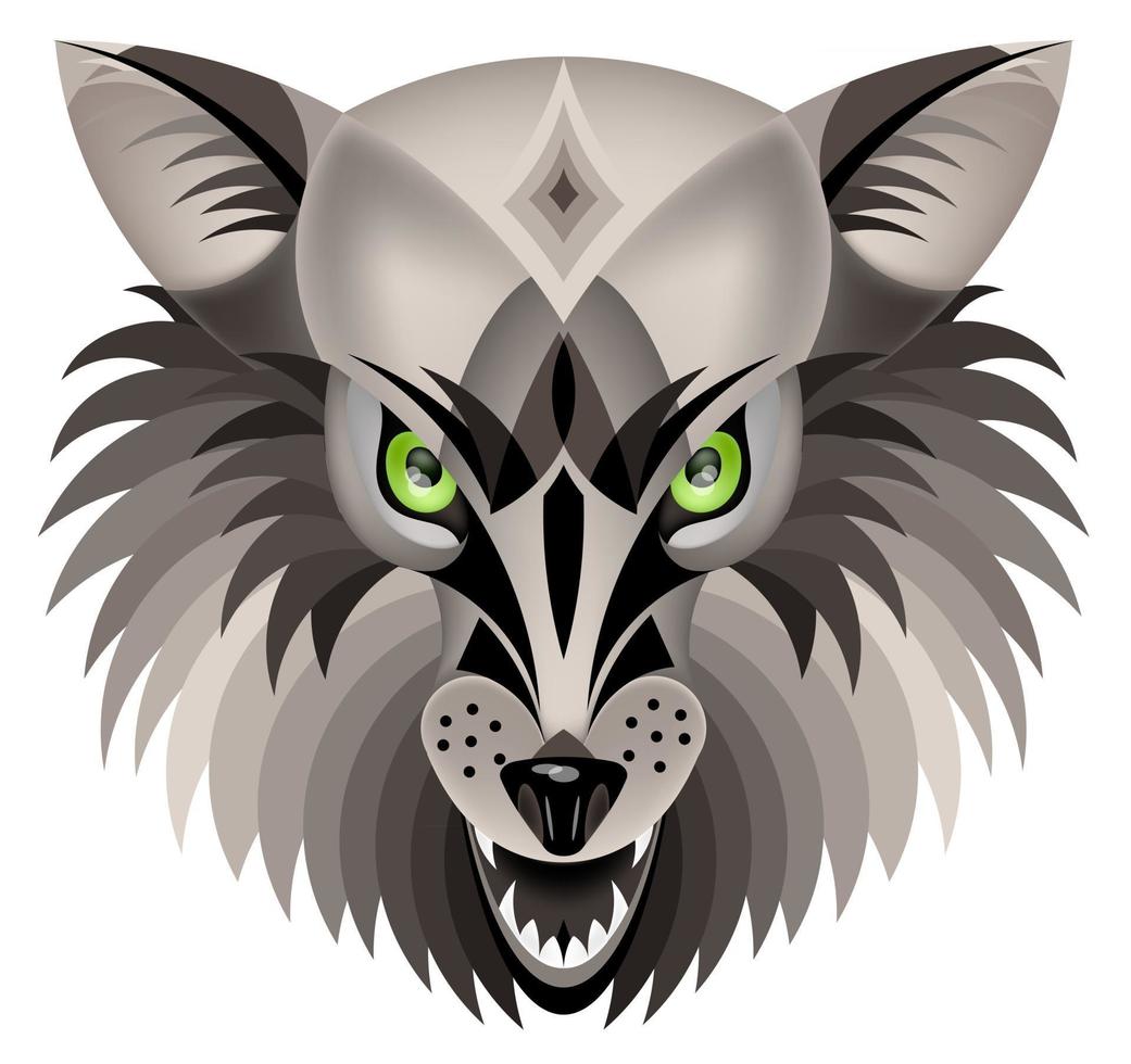 Vector image of a wolf