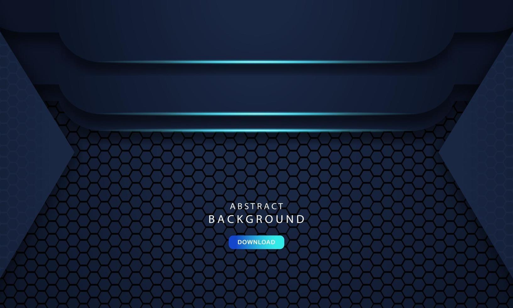 dark abstract dimension on hexagon texture background vector