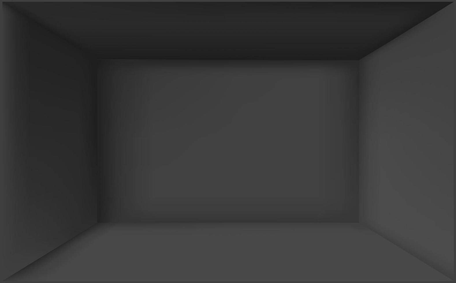 Empty black square niche vector mockup
