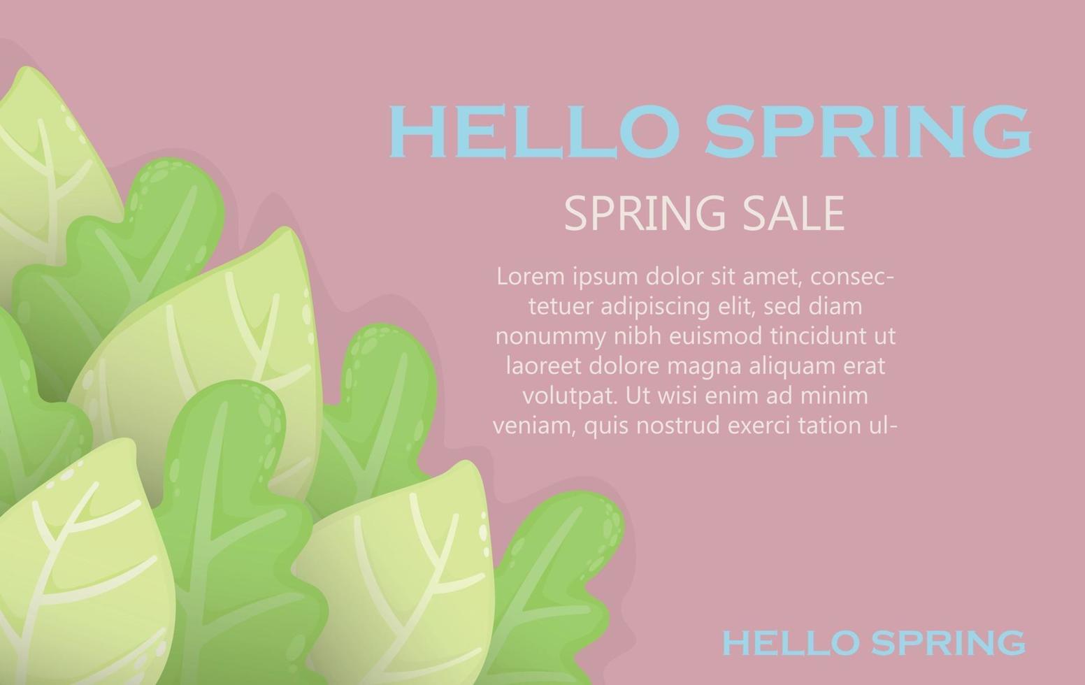 Spring summer background with leaves Bright background for discounts sales information poster flyer Popular background with designer bright unusual colorful leaves design concept  spring banner vector