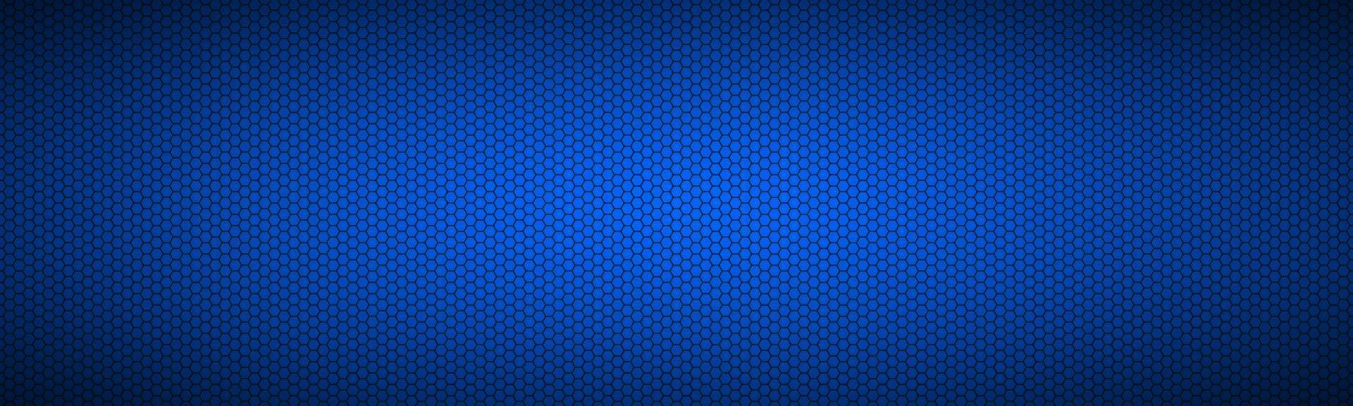 Blue background with hexagonal grid header Abstract stainless steel banner Modern creative design temlates Colorful vector illustration