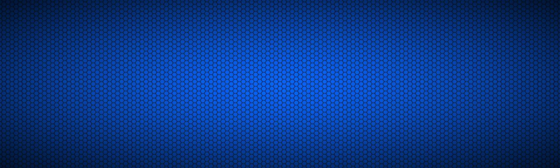 Blue background with hexagonal grid header Abstract stainless steel banner Modern creative design temlates Colorful vector illustration