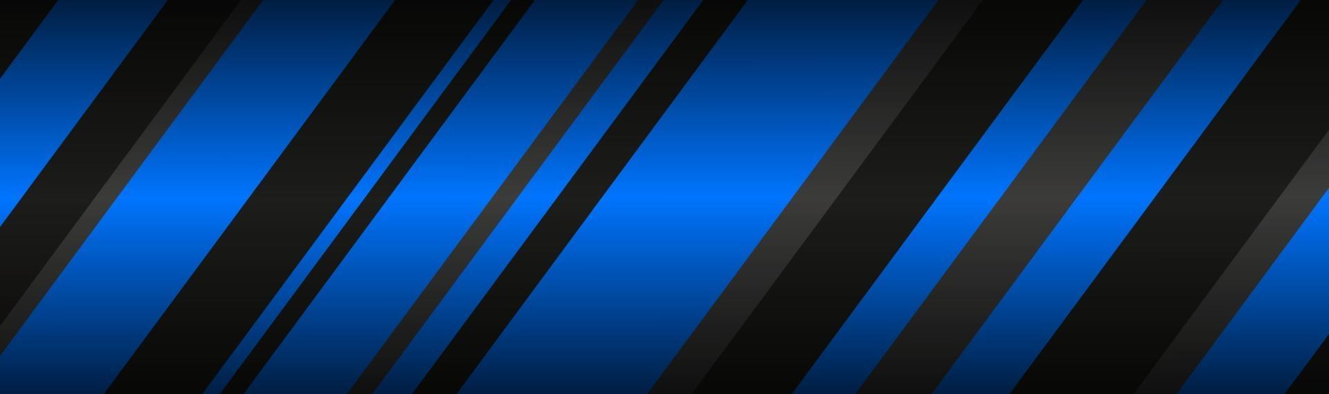 encabezado abstracto con líneas negras y azules tecnología de material moderno banner vector fondo de pantalla panorámica abstracta