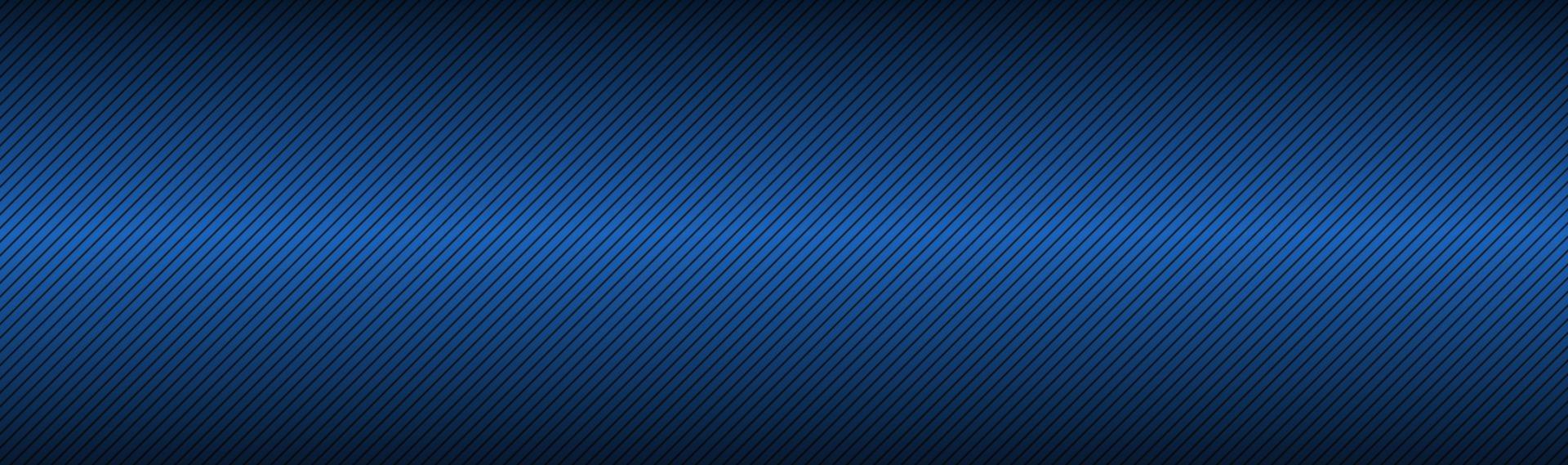 Black and blue abstract header with diagonal lines Metallic technology banner Modern vector illustration