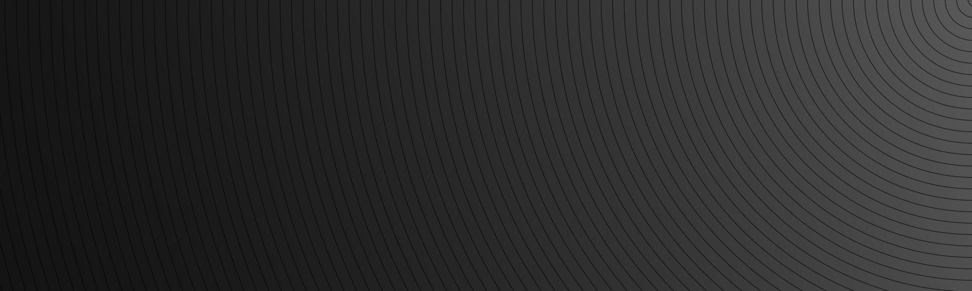 Modern black abstract header The look of stainless steel banner Circular lines on a black background vector