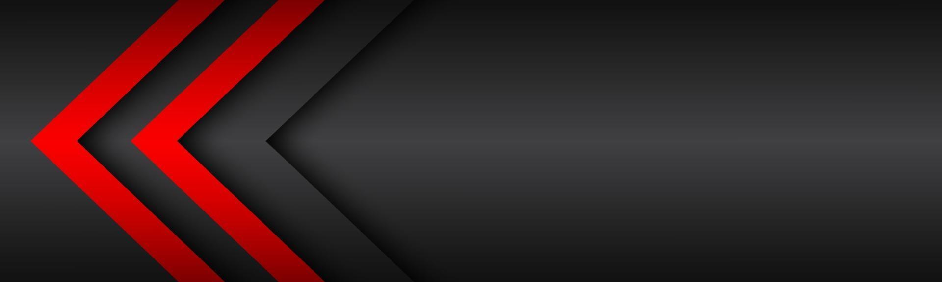 Black and red overlayed arrows Abstract modern vector header with place