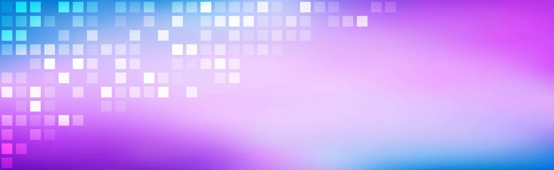 Abstract bright rainbow heared Purple blue gradient with transparent squares Modern mosaic look Simple modern satin texture Vector background