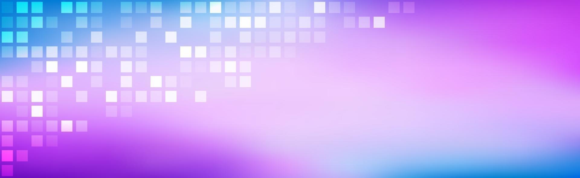 Abstract bright rainbow heared Purple blue gradient with transparent squares Modern mosaic look Simple modern satin texture Vector background