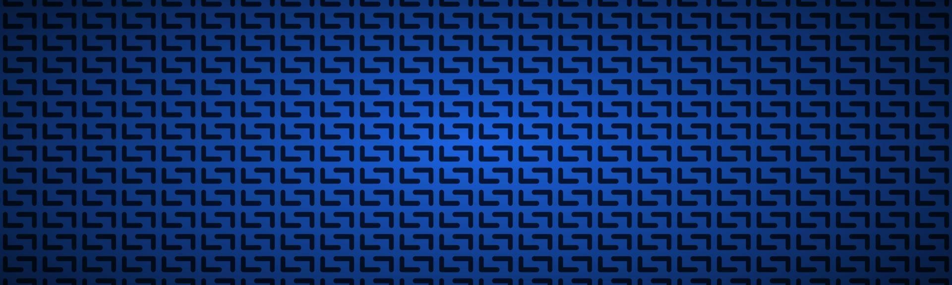Encabezado perforado geométrico azul abstracto azul oscuro metálico banner de acero inoxidable ilustración vectorial vector