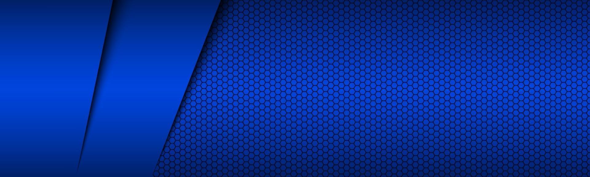 Blue modern material design header with hexagonal grid Corporate