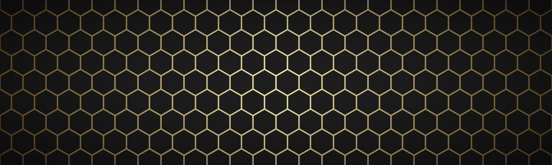 Geometric polygons header Abstract black and gold metallic banner Simple vector illustration