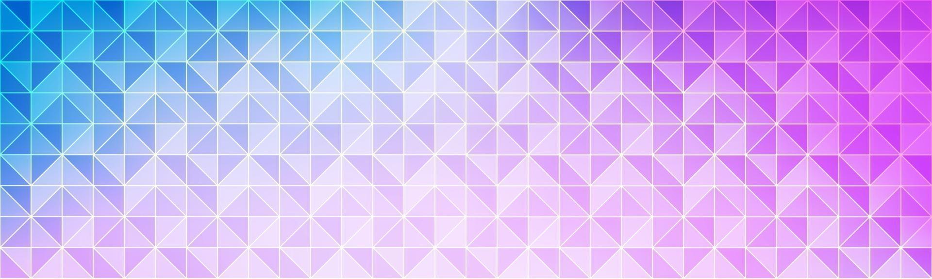 Patrón de mosaico de cuadrícula azul púrpura encabezado de triángulo moderno diseño creativo banner colorido ilustración vectorial vector