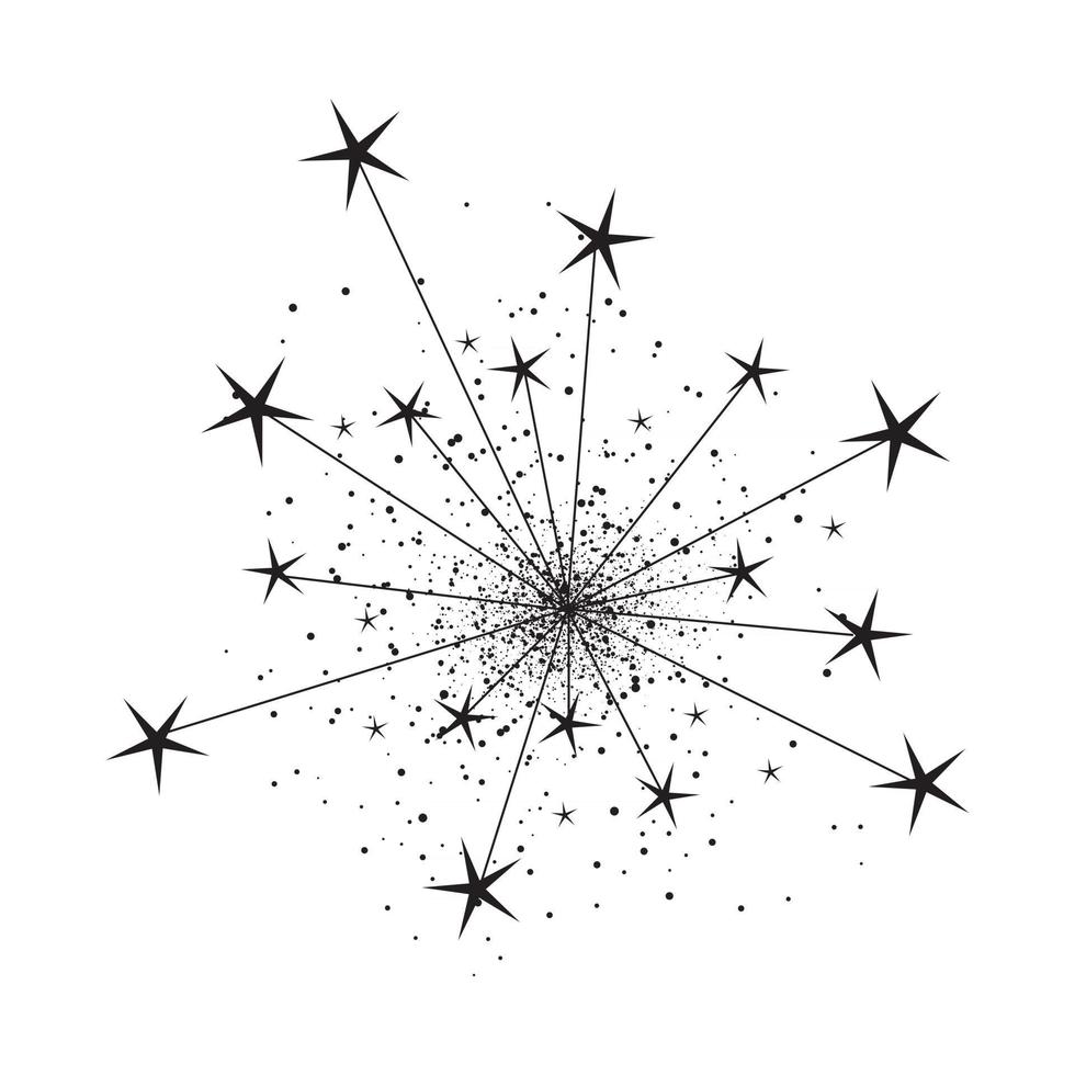 Simple Firework on white vector