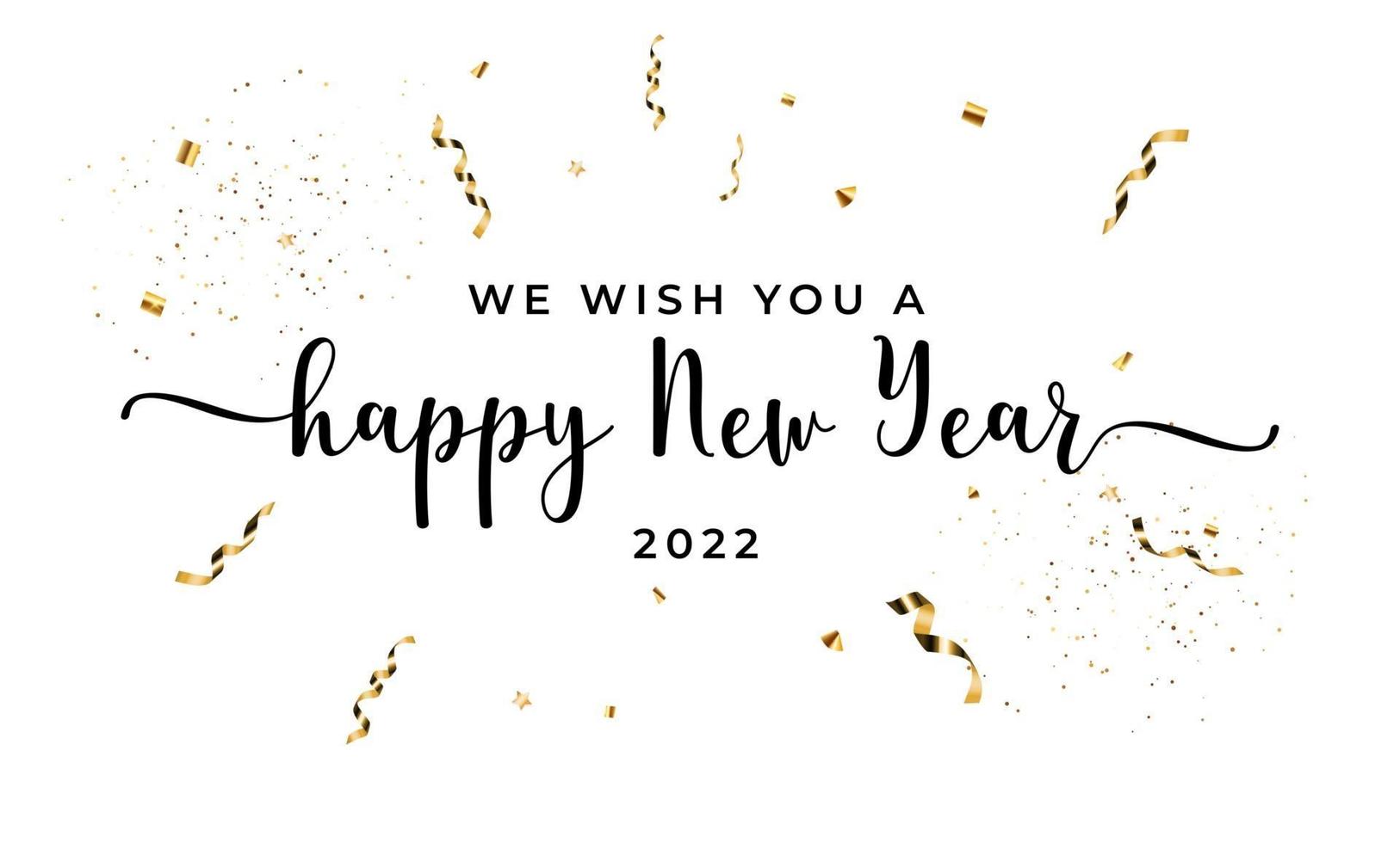 Happy 2022 New Year Greeting Card vector