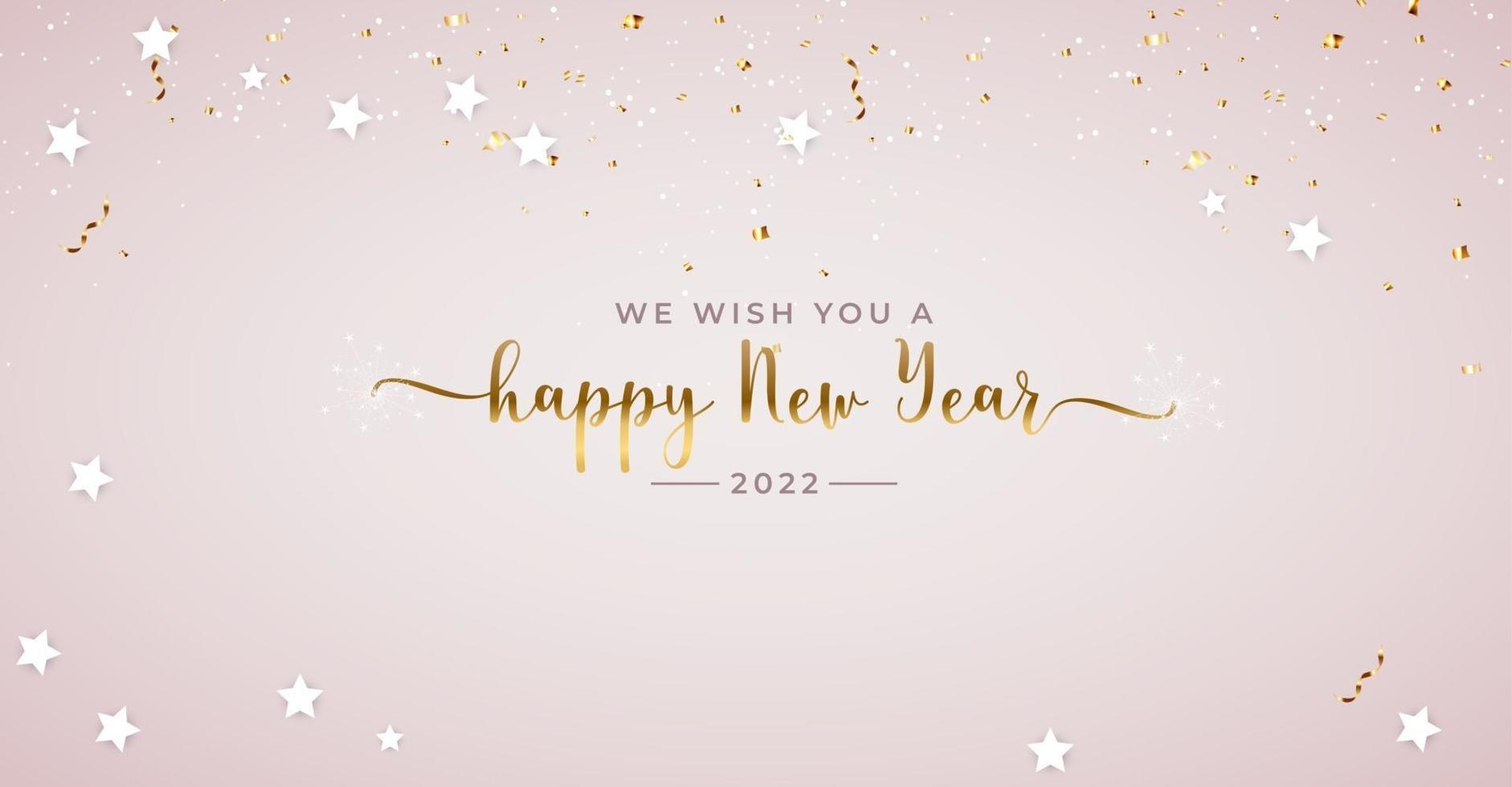 Happy 2022 New Year Greeting Card vector