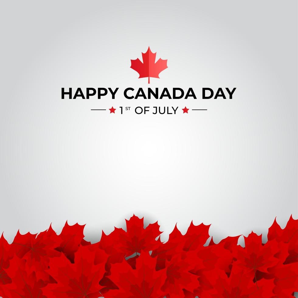 feliz día de canadá fondo tarjeta de felicitación vector