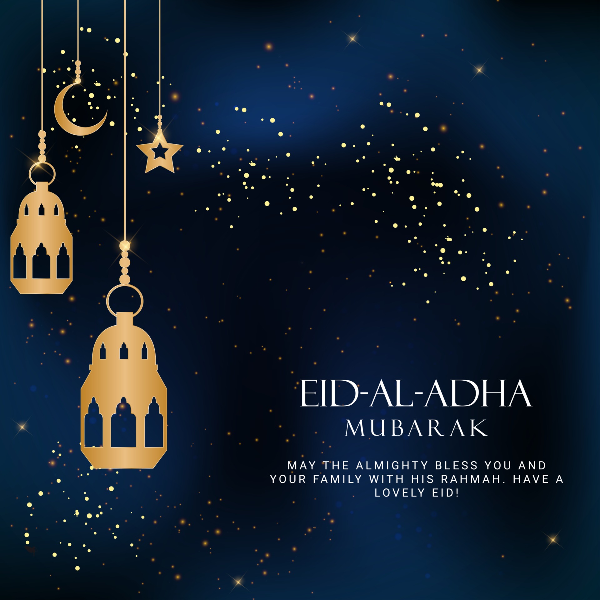 Eid Al Adha Eid mubarak islamic greeting card poster 2558970 Vector Art at  Vecteezy