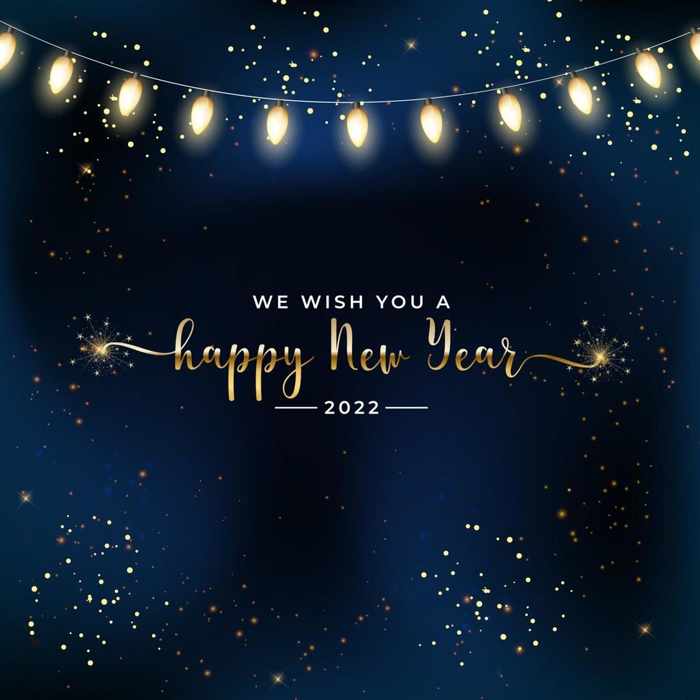 Happy 2022 New Year Greeting Card vector