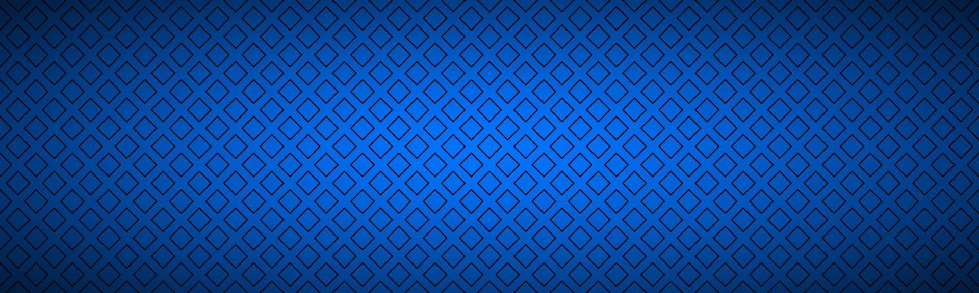 Blue abstract banner with outline of squares Simple vector header