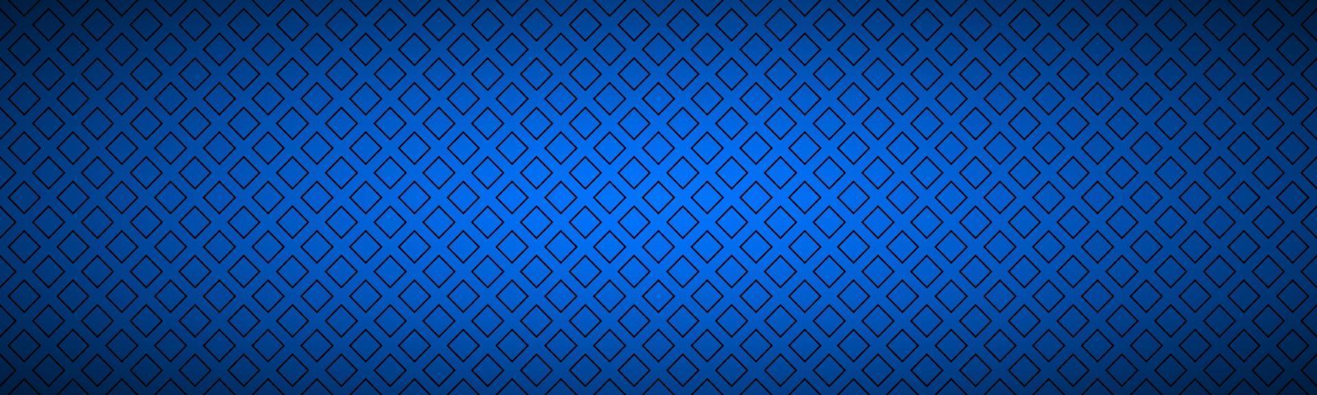 Blue abstract banner with outline of squares Simple vector header