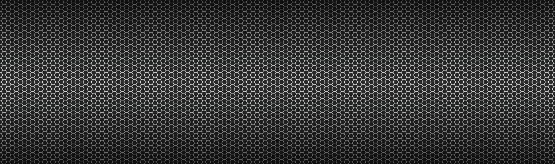 Technology geometric polygons header Abstract black metallic hexagonal banner background Simple vector illustration