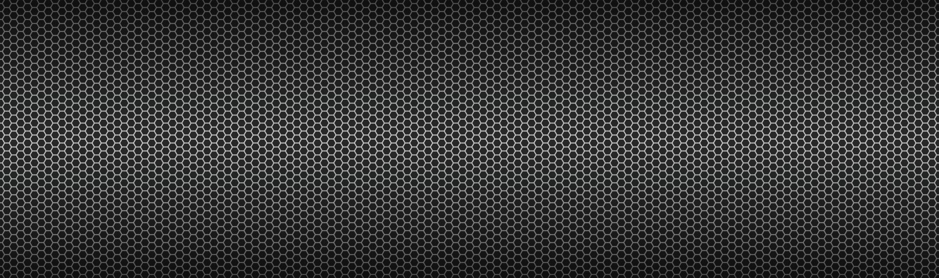 tecnología geométrica polígonos encabezado abstracto negro metálico hexagonal banner fondo simple ilustración vectorial vector