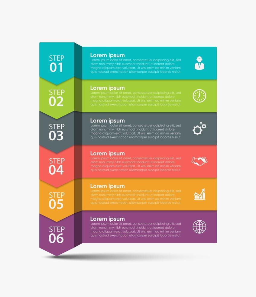 Business data visualization timeline infographic icons designed for abstract background template vector