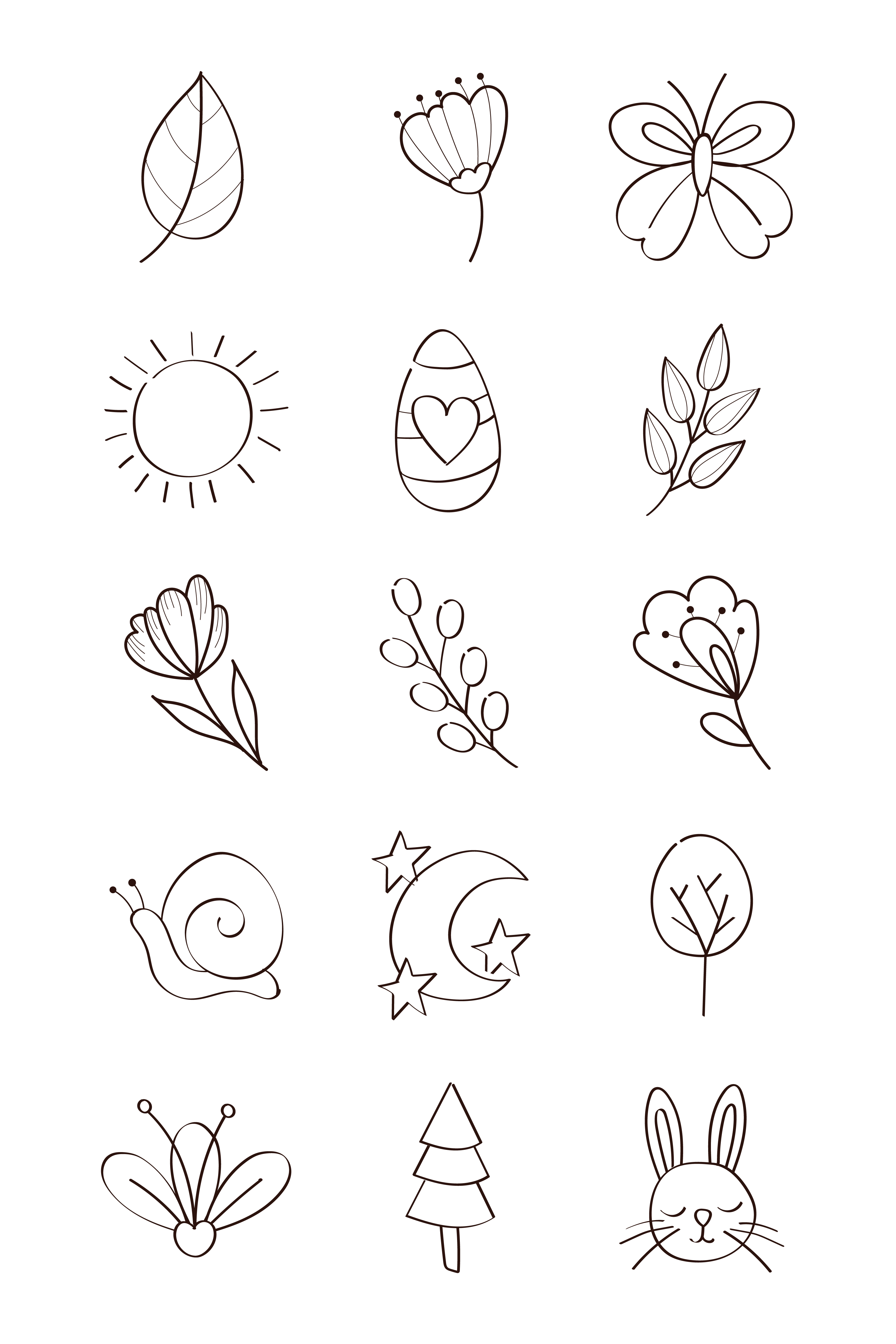 bundle of spring set line icons 2559174 Vector Art at Vecteezy