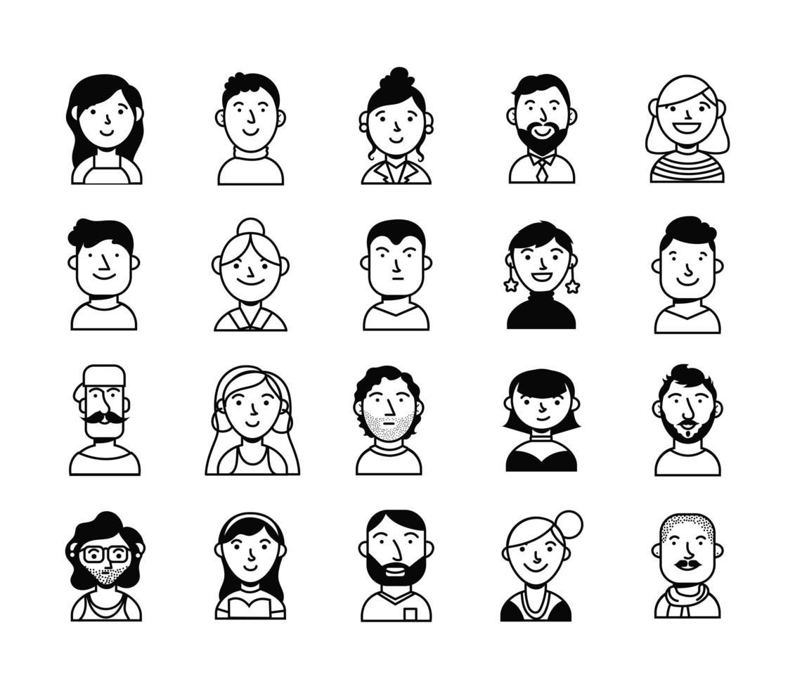 bundle of people group characters 2559665 Vector Art at Vecteezy