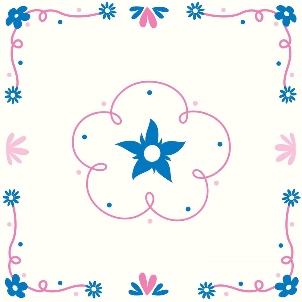 Concept Design With Colorful Flowers vector